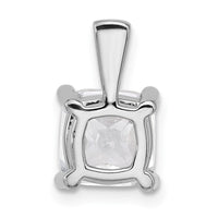 14kw 3 ct Cert Lab Grown Dia VS+ F+ Cushion Complete 4 Prong Pendant