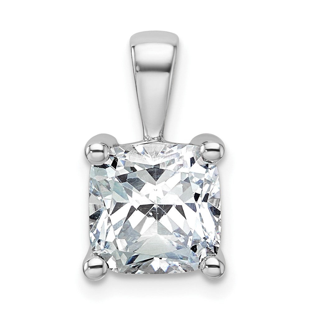 14kw 3 ct Cert Lab Grown Dia VS+ F+ Cushion Complete 4 Prong Pendant
