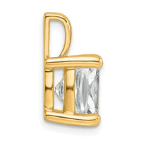14k 5 ct Cert Lab Grown Diamond VS/SI+ G+ Cushion Comp 4 Prong Pendant