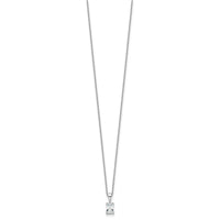 14kw 1/2ct Lab Grown Dia VS+ F+ Radiant Comp 18in Pendant Necklace