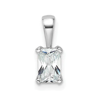 14kw 1/2 ct Cert Lab Grown Dia VS/SI+ G+ Radiant Complete 4 Prong Pendant