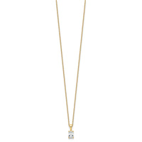 14k 1/2ct Lab Grown Dia VS/SI+ G+ Radiant Comp 18in Pendant Necklace