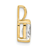 14k 1 ct Lab Grown Diamond VS+ F+ Radiant Complete 4 Prong Pendant