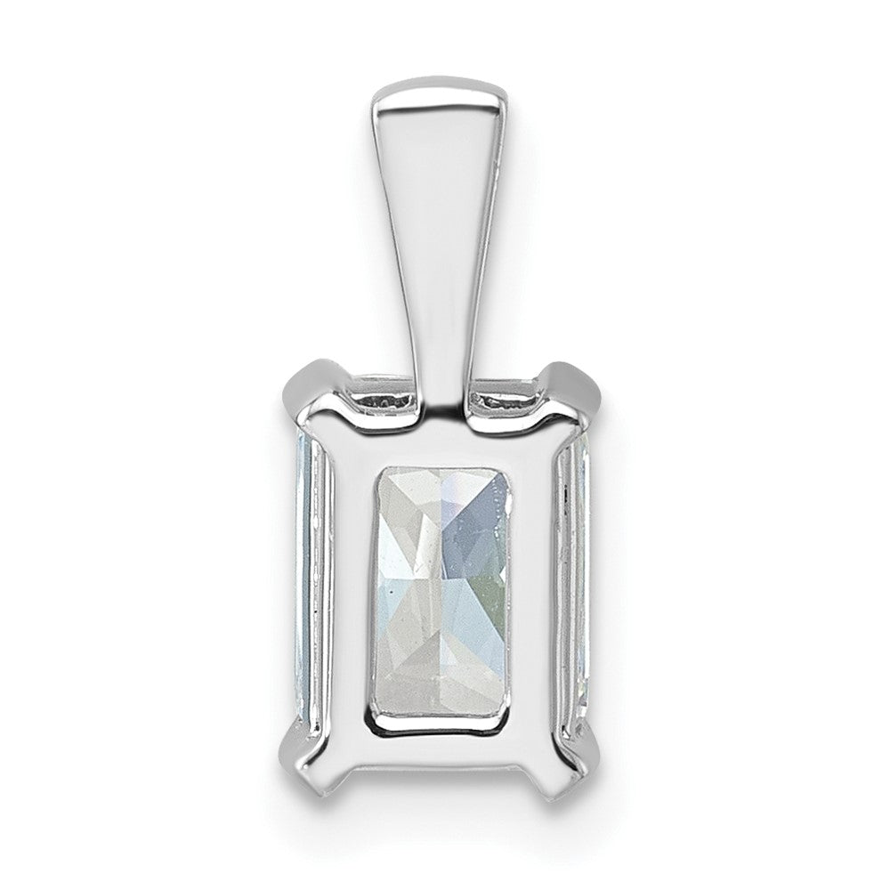 14kw 1 1/2 ct Lab Grown Dia VS/SI+ G+ Radiant Comp 4 Prong Pendant