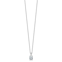 14kw 1 1/2ct Lab Grown Dia VS+ F+ Radiant Comp 18in Pendant Necklace