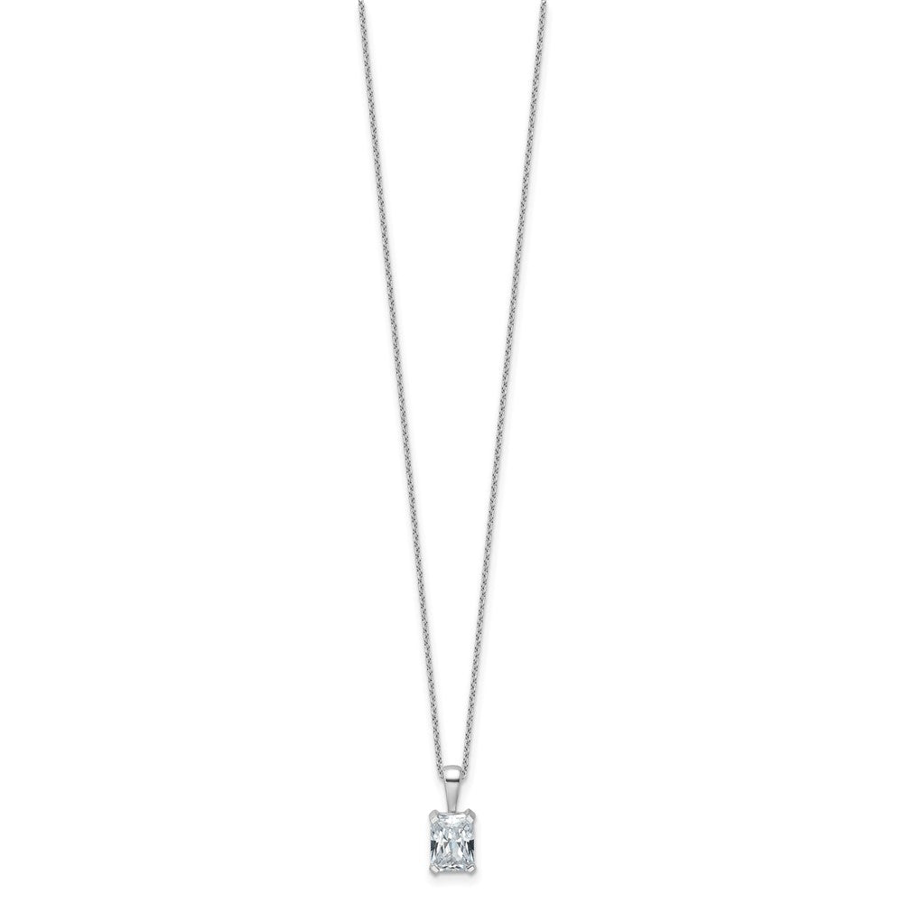 14kw 1 1/2ct Lab Grown Dia VS/SI+ G+ Radiant Comp 18in Pendant Necklace