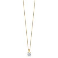 14k 1 1/2ct Cert Lab Grown Dia VS+ F+ Radiant Comp 18in Necklace