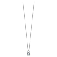 14kw 2ct Lab Grown Dia VS/SI+ G+ Radiant Comp 18in Pendant Necklace