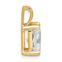 14k 2 ct Cert Lab Grown Diamond VS/SI+ G+ Radiant Comp 4 Prong Pendant