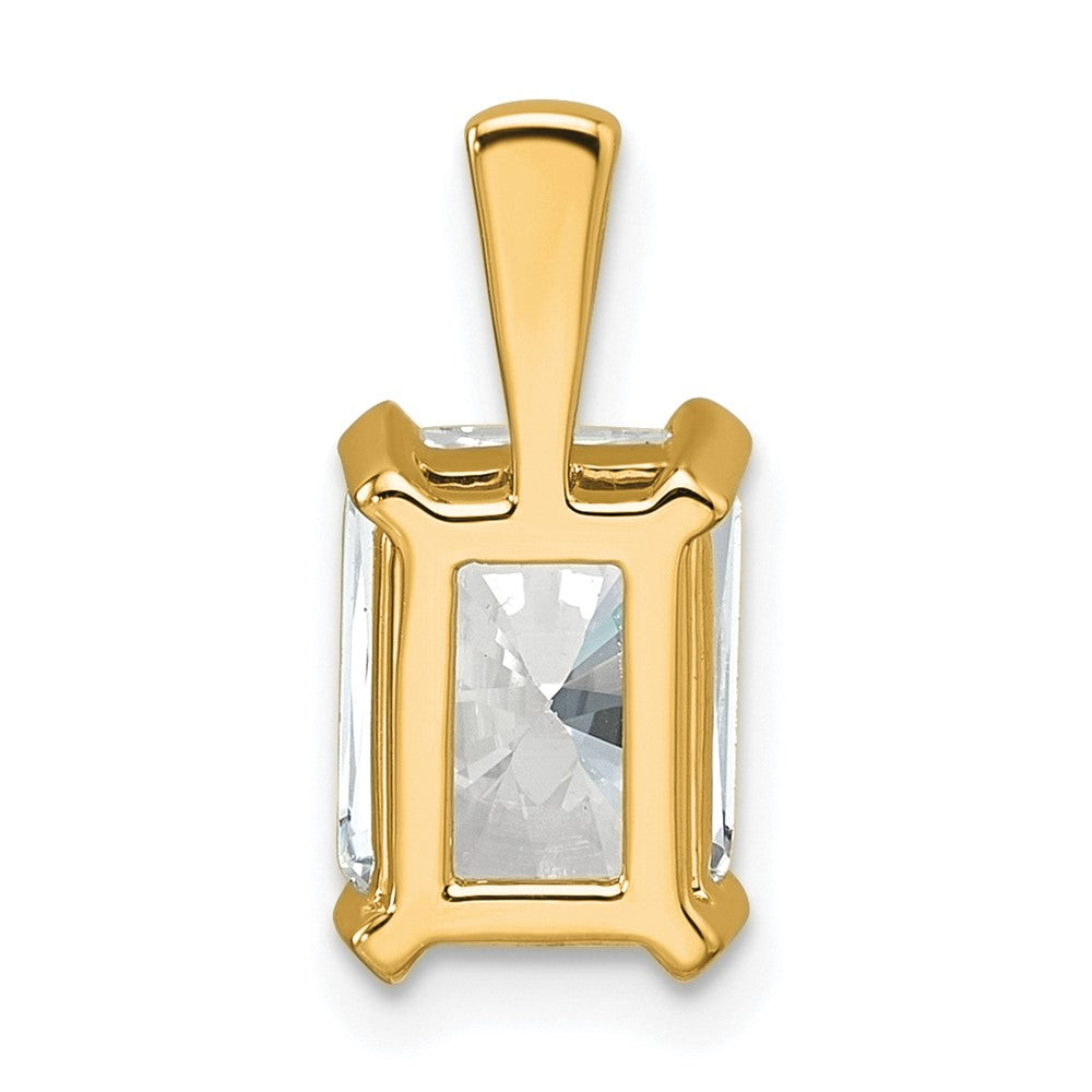 14k 2 ct Cert Lab Grown Diamond VS/SI+ G+ Radiant Comp 4 Prong Pendant