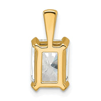 14k 2 ct Cert Lab Grown Diamond VS/SI+ G+ Radiant Comp 4 Prong Pendant