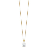 14k 2ct Lab Grown Diamond VS/SI+ G+ Radiant Comp 18in Pendant Necklace