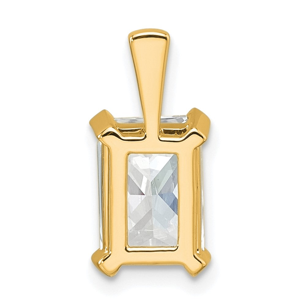 14k 2 1/2 ct Lab Grown Diamond VS/SI+ G+ Radiant Complete 4 Prong Pendant