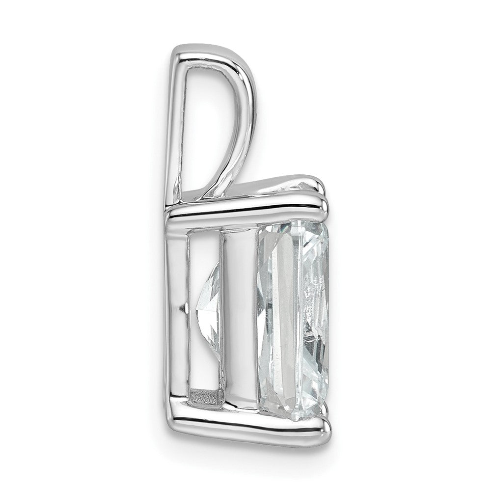 14kw 4 ct Cert Lab Grown Dia VS/SI+ G+ Radiant Complete 4 Prong Pendant
