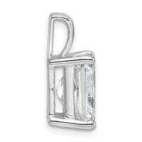 14kw 4 ct Cert Lab Grown Dia VS/SI+ G+ Radiant Complete 4 Prong Pendant