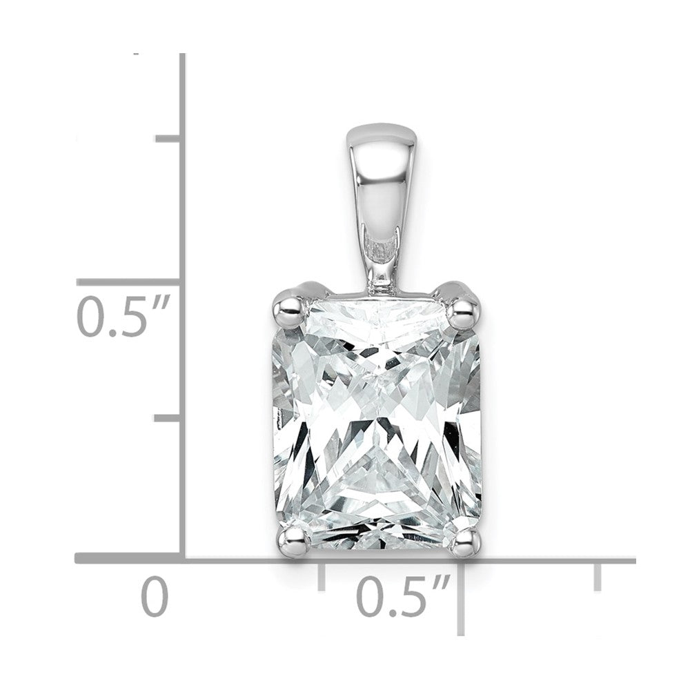 14kw 4 ct Cert Lab Grown Dia VS/SI+ G+ Radiant Complete 4 Prong Pendant