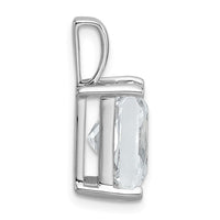 14kw 5 ct Cert Lab Grown Dia VS/SI+ G+ Radiant Complete 4 Prong Pendant