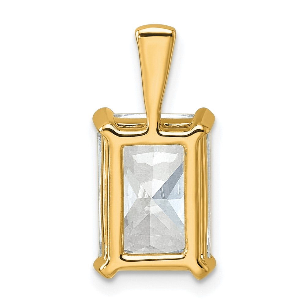 14k 5 ct Lab Grown Diamond VS/SI+ G+ Radiant Complete 4 Prong Pendant