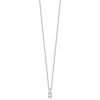 14kw 1/2ct Lab Grown Dia VS/SI+ G+ Emerald Comp 18in Pendant Necklace