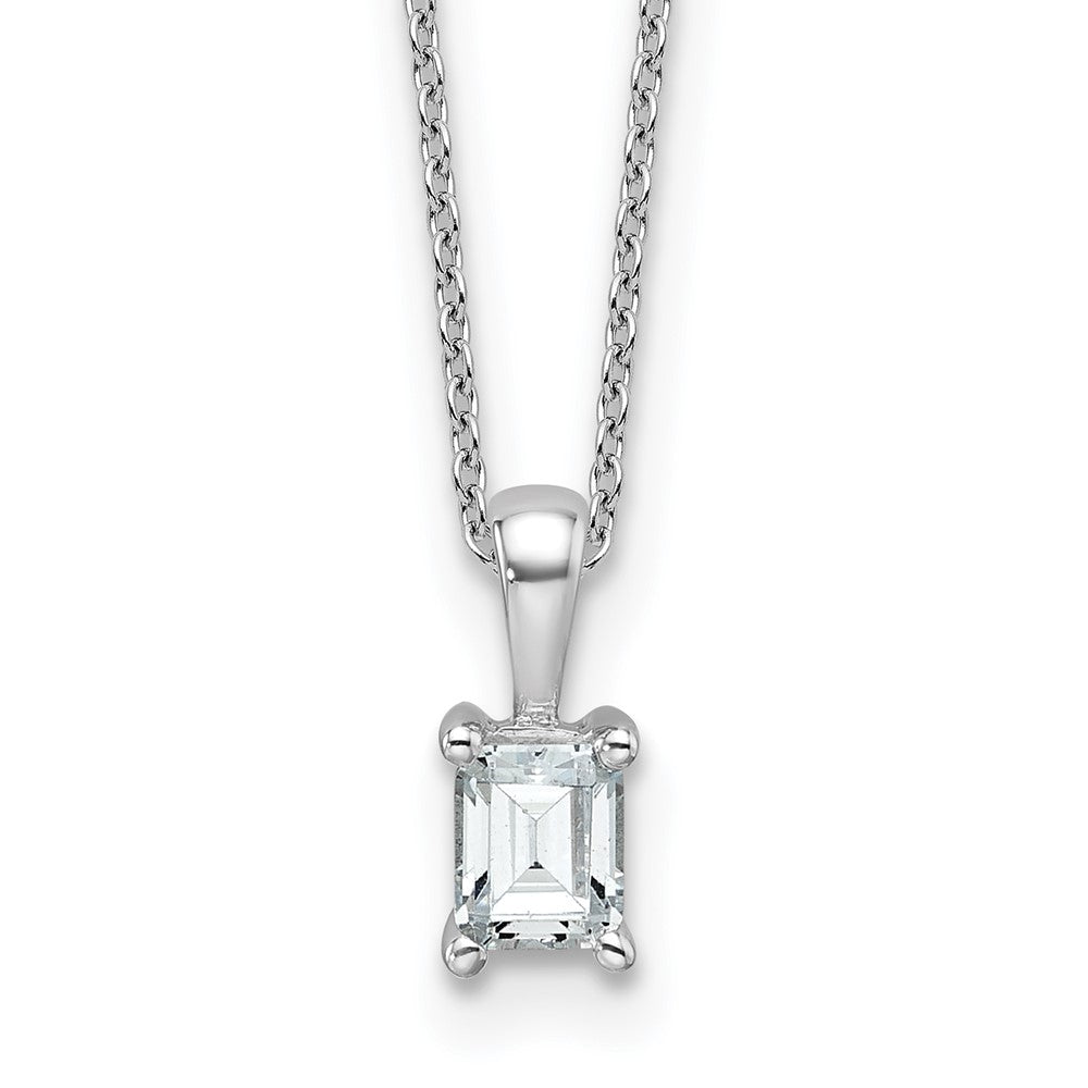 14kw 1/2ct Lab Grown Dia VS/SI+ G+ Emerald Comp 18in Pendant Necklace