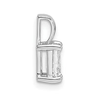 14kw 3/4 ct Cert Lab Grown Dia VS/SI+ G+ Emerald Complete 4 Prong Pendant