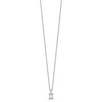 14kw 3/4ct Cert Lab Grown Dia VS/SI+ G+ Emerald Comp 18in Necklace