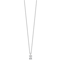 14kw 1ct Lab Grown Dia VS/SI+ G+ Emerald Comp 18in Pendant Necklace