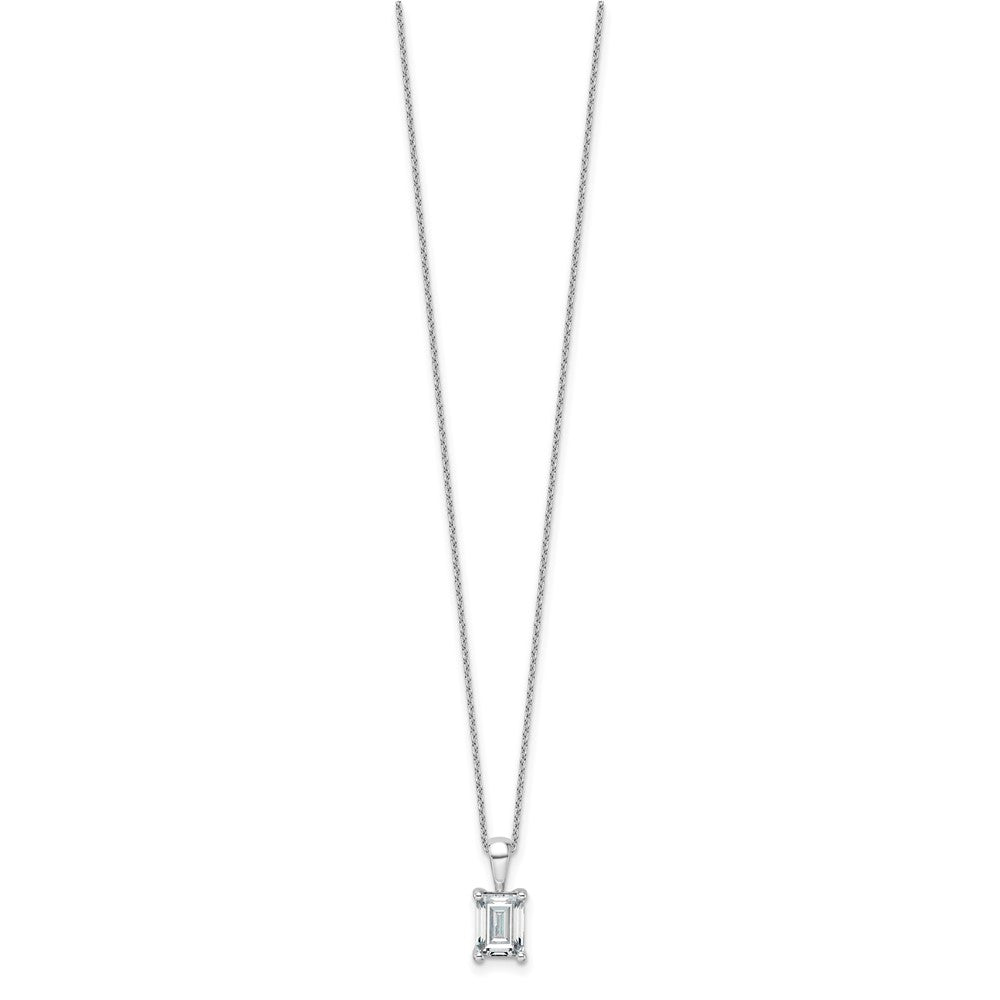 14kw 1 1/2ct Cert Lab Grown Dia VS+ F+ Emerald Comp 18in Necklace