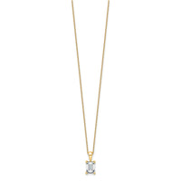 14k 1 1/2ct Cert Lab Grown Dia VS/SI+ G+ Emerald Comp 18in Necklace