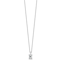14kw 2ct Cert Lab Grown Dia VS/SI+ G+ Emerald Comp 18in Pendant Necklace
