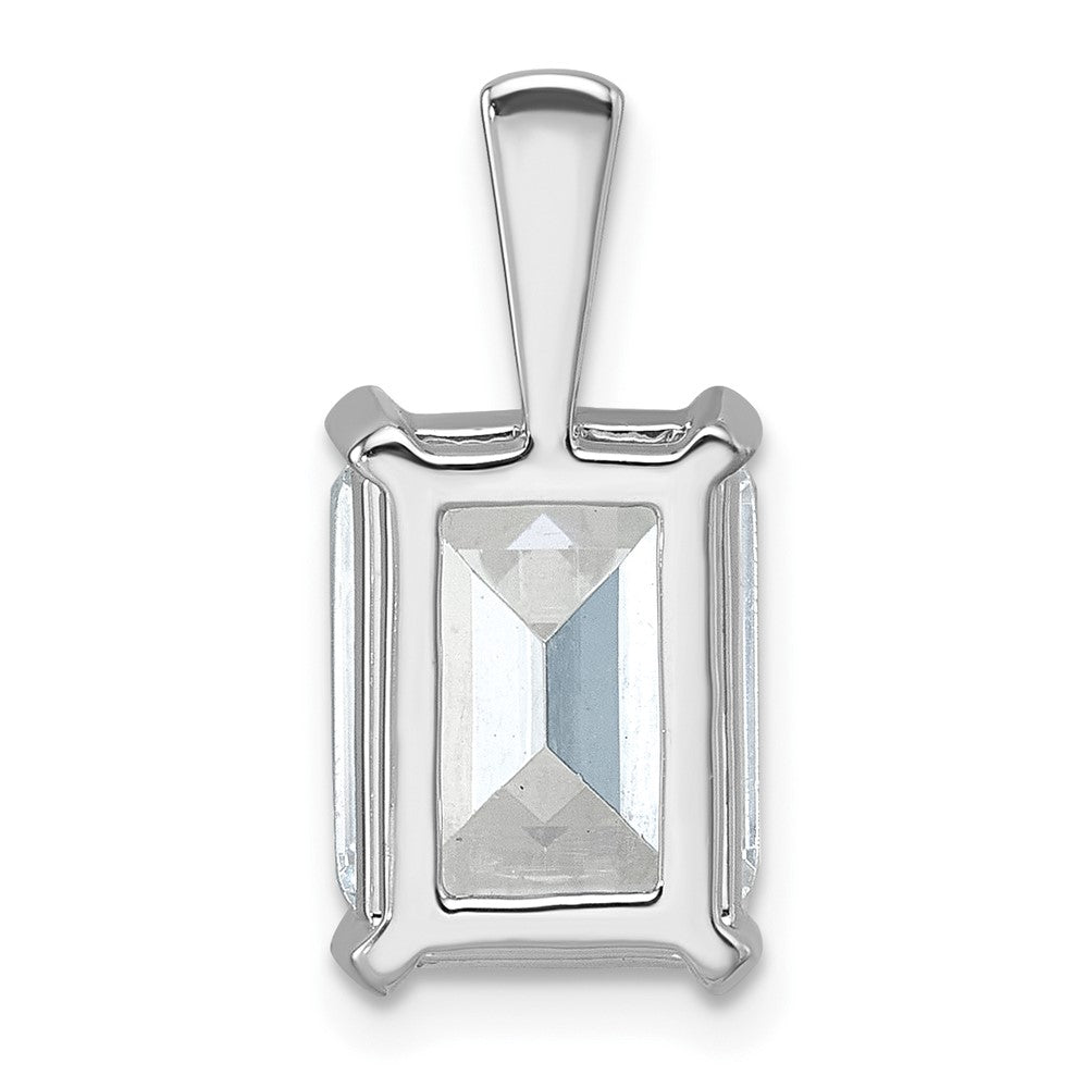 14kw 4 ct Cert Lab Grown Dia VS+ F+ Emerald Complete 4 Prong Pendant