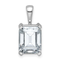 14kw 4 ct Cert Lab Grown Dia VS/SI+ G+ Emerald Complete 4 Prong Pendant