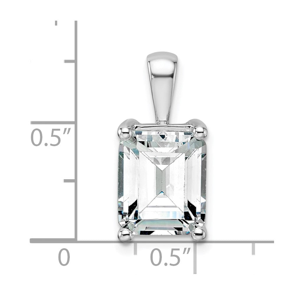 14kw 5 ct Cert Lab Grown Dia VS+ F+ Emerald Complete 4 Prong Pendant