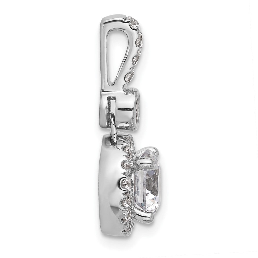 14kw 2ct Cert Lab Grown Diamond VS+ F+ Round Comp Halo Pendant
