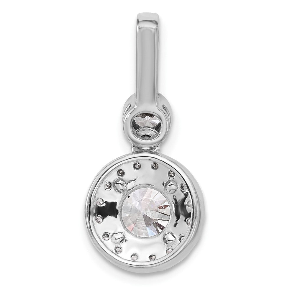 14kw 2ct Cert Lab Grown Diamond VS+ F+ Round Comp Halo Pendant