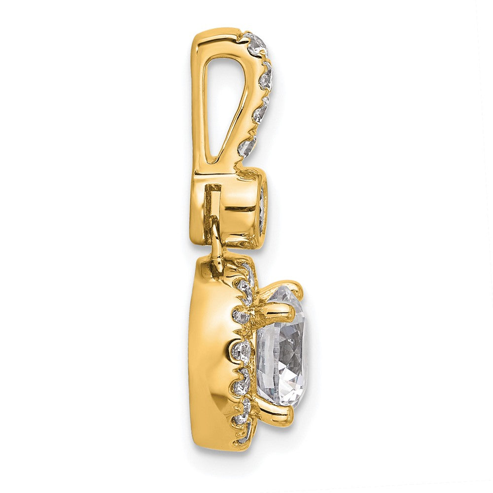 14k 2ct Lab Grown Diamond VS+ F+ Round Comp Halo Pendant