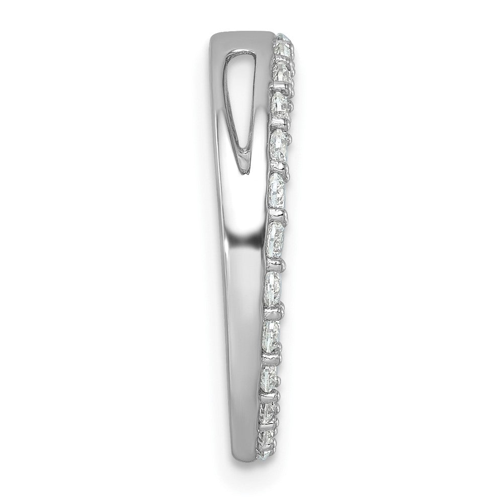 14k White Gold 1ct Lab Grown Diamond VS/SI+ G+ Comp Circle Chain Slide