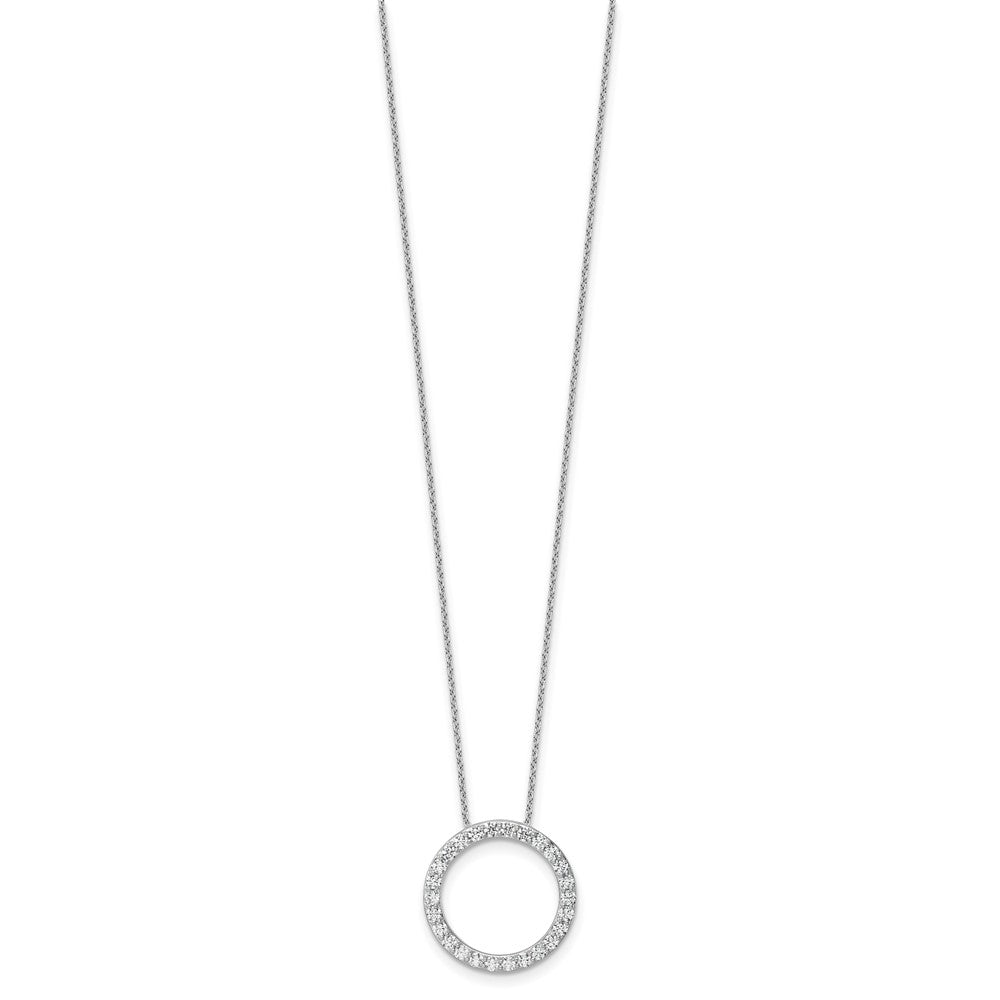 14kw 1ct Lab Grown Diamond VS/SI+ G+ Comp 18in Circle Slide Necklace