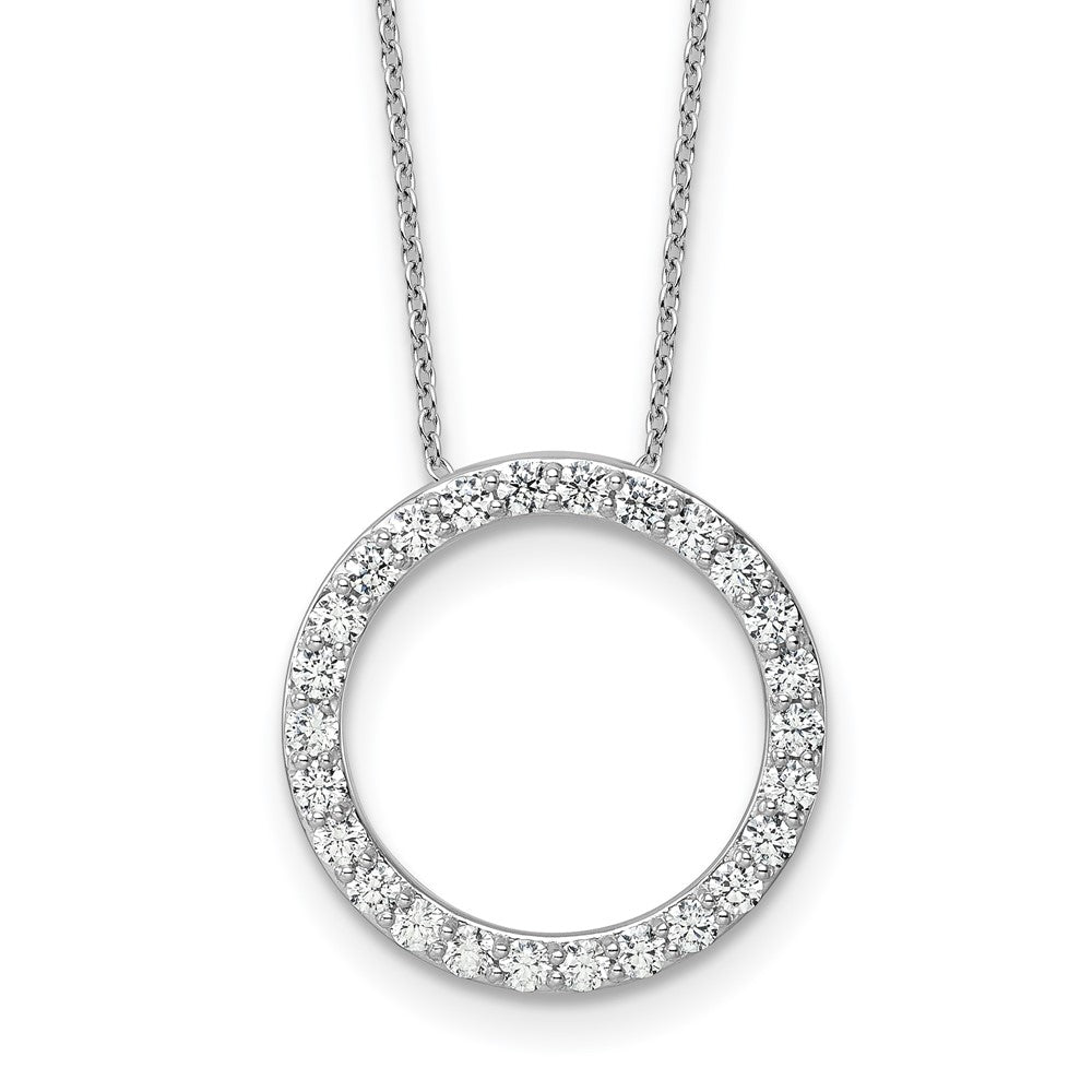 14kw 1ct Lab Grown Diamond VS/SI+ G+ Comp 18in Circle Slide Necklace