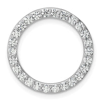 14k White Gold 1ct Lab Grown Diamond VS/SI+ G+ Comp Circle Chain Slide