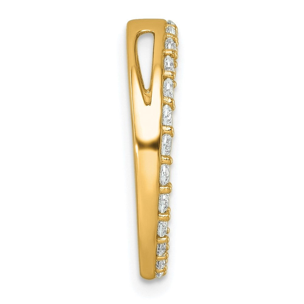 14k 1ct Lab Grown Diamond VS+ F+ Comp Circle Chain Slide