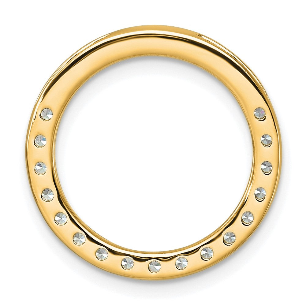 14k 1ct Lab Grown Diamond VS/SI+ G+ Comp Circle Chain Slide