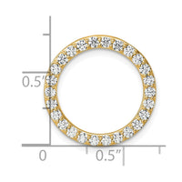 14k 1ct Lab Grown Diamond VS/SI+ G+ Comp Circle Chain Slide