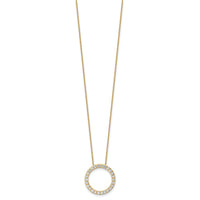 14k 1ct Lab Grown Diamond VS+ F+ Comp 18in Circle Slide Necklace