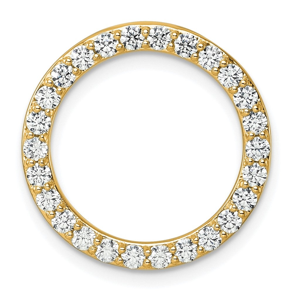 14k 1ct Lab Grown Diamond VS+ F+ Comp Circle Chain Slide