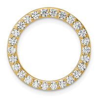 14k 1ct Lab Grown Diamond VS+ F+ Comp Circle Chain Slide