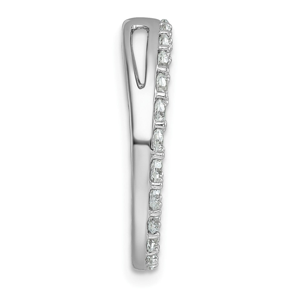 14k White Gold 1 1/2ct Lab Grown Diamond VS+ F+ Comp Circle Chain Slide
