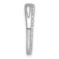 14k White Gold 1 1/2ct Lab Grown Diamond VS+ F+ Comp Circle Chain Slide