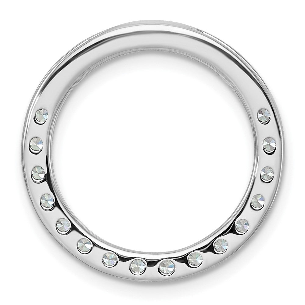 14k White Gold 1 1/2ct Lab Grown Diamond VS+ F+ Comp Circle Chain Slide