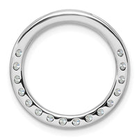 14k White Gold 1 1/2ct Lab Grown Diamond VS+ F+ Comp Circle Chain Slide